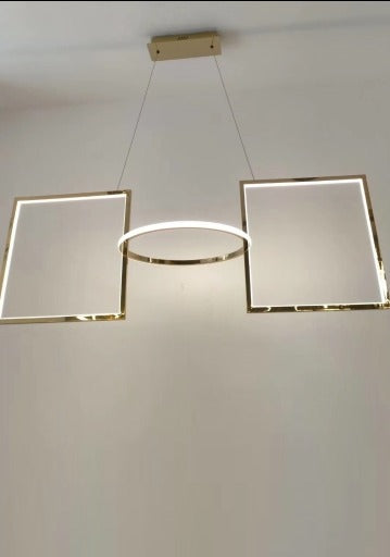 JS-GL-2023-3 - Gold Metal & Acrylic Modern Hanging Light