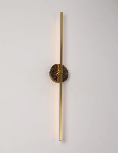 JS-GL-20252-900 BR - Antique Brass Brown Marble & Metal & Acrylic Modern Wall Light