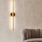 JS-GL-20252-900 BR - Antique Brass Brown Marble & Metal & Acrylic Modern Wall Light