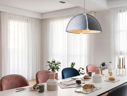 JS-GL-2025 - Grey Acoustic Felt Metal Hanging Light