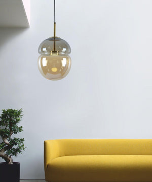 JS-GL-2129GY - Antique Brass Metal Glass Ball Lights