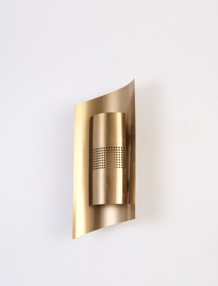 JS-GL-2304-W - Antique Brass Metal Modern Wall Light