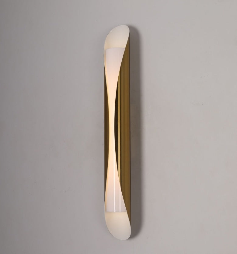 JS-GL-2411 - Antique Brass & White Metal & Acrylic Modern Wall Light