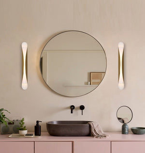 JS-GL-2411 - Antique Brass & White Metal & Acrylic Modern Wall Light