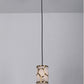 JS-GL-2426-1 - Antique Brass Metal & Onyx Marble Hanging Light