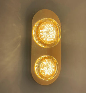 JS-GL-2451-2W - French Gold Metal & Acrylic Modern Wall Light