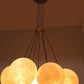 JS-GL-2500-7 - ANTIQUE BRASS METAL & PLA Cluster Hanging Light