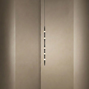 JS-GL-2541-1000 - Brushed Black Metal & Acrylic Modern Hanging Light