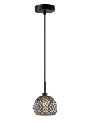 JS-GL-2708-SG - Black Metal Glass Hanging Light