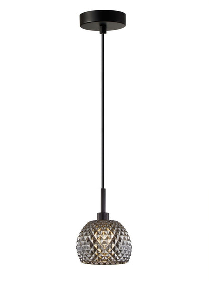 JS-GL-2708-SG - Black Metal Glass Hanging Light