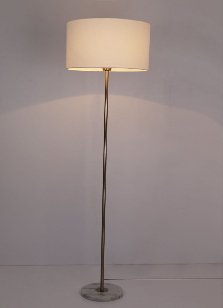 JS-GL-3150-WH - Antique Brass Metal Marble Wall Light