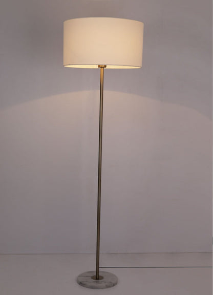 JS-GL-3150-WH - Antique Brass Metal Marble Wall Light