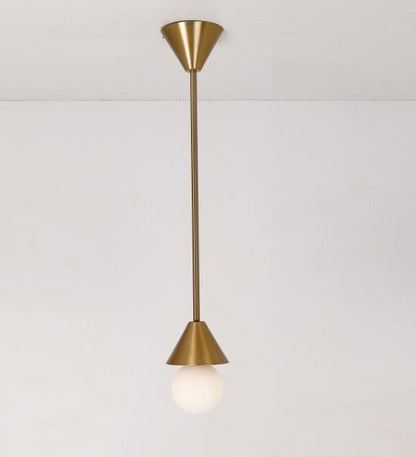 JS-GL-33480-1 - Antique Brass Metal Glass Ball Wall Light