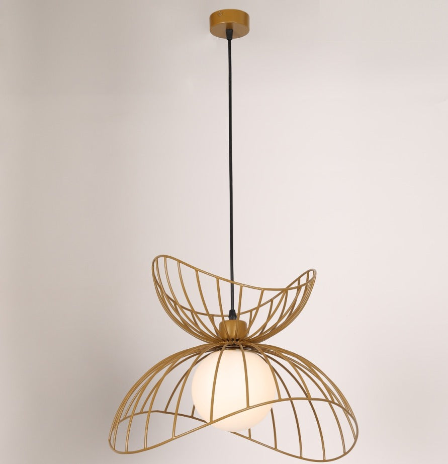 JS-GL-38533-1 - Matt Gold Metal Glass Ball Lights