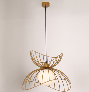 JS-GL-38533-1 - Matt Gold Metal Glass Ball Lights
