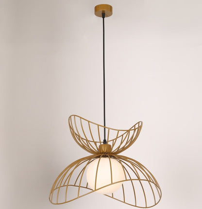 JS-GL-38533-1 - Matt Gold Metal Glass Ball Lights