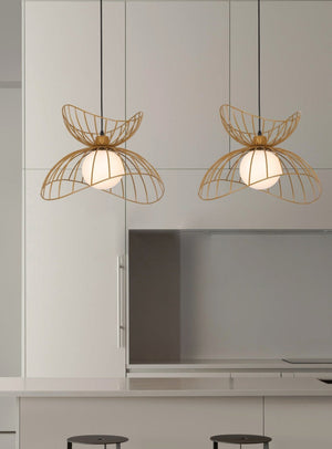 JS-GL-38533-1 - Matt Gold Metal Glass Ball Lights