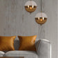 JS-GL-3861-WH+AMB - Antique Brass Metal Glass Hanging Light