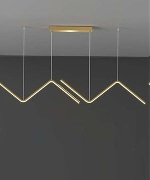 JS-GL-4038 - BRASS GOLD METAL & ACRYLIC Modern Hanging Light