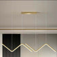 JS-GL-4038 - BRASS GOLD METAL & ACRYLIC Modern Hanging Light