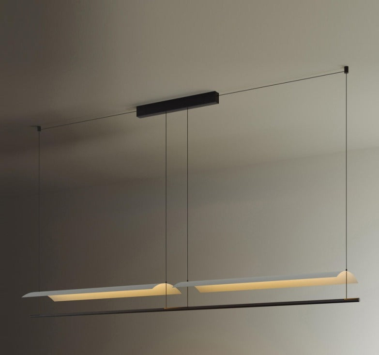 JS-GL-5307-2 - Black & White Metal & Acrylic Led Hanging Light