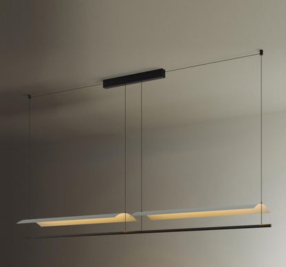 JS-GL-5307-2 - Black & White Metal & Acrylic Led Hanging Light