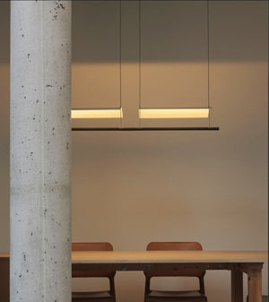 JS-GL-5307-2 - Black & White Metal & Acrylic Led Hanging Light