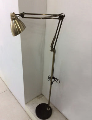 JS-GL-6026AB - Antique Brass & Black Metal Modern Table Lamp