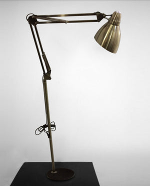 JS-GL-6026AB - Antique Brass & Black Metal Modern Table Lamp
