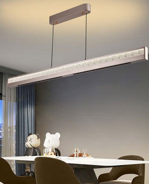 JS-GL-6106 - Antique Brass & Dull Gold Metal & Acrylic Led Chandelier