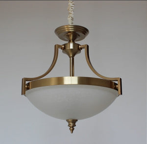 JS-GL-6113/3P - Antique Brass Metal Glass Ball Lights