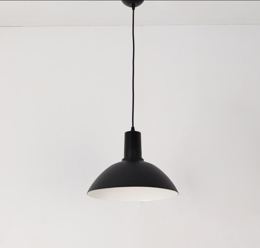 JS-GL-6146-1 - Black & White Metal Modern Hanging Light