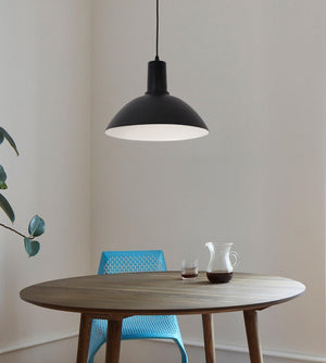 JS-GL-6146-1 - Black & White Metal Modern Hanging Light