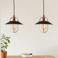 JS-GL-6147-1 - Black & Copper & White Metal Hanging Light