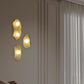 JS-GL-67775-A-W - White Grey & Black Metal & Glass & Paper Mache Modern Wall Light