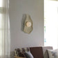JS-GL-67775-B-W - White Grey & Black Metal & Glass & Paper Mache Modern Wall Light
