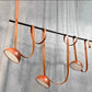 JS-GL-7033 - Maroon & Black Metal & Leather & Acrylic Belt Link Track Lighting System