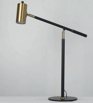 JS-GL-7732-TL - ANTIQUE BRASS & BLACK METAL & ACRYLIC Modern Table Lamp