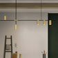 JS-GL-8205-5 - ANTIQUE BRASS & BLACK METAL Cluster Hanging Light
