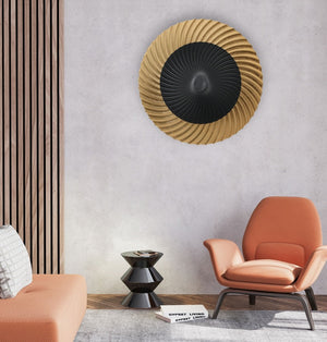 JS-GL-8214-250 - Black & Gold Metal Modern Wall Light