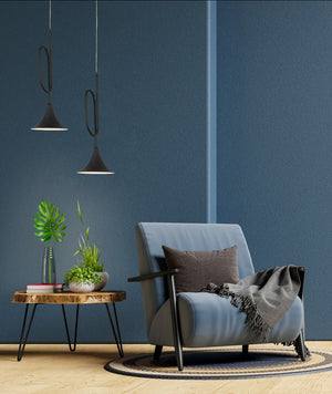 JS-GL-8220-1P - Black & White Metal Modern Hanging Light