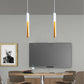 JS-GL-8806-1 - White & Gold Metal Led Hanging Light