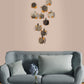 JS-GL-8814-10CH - Chrome & Gold Metal & Acrylic Modern Hanging Light