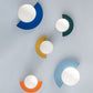 JS-GL-885-W - Multicolour Metal & Glass Modern Wall Light