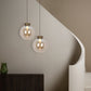JS-GL-9009-AMB - Antique Brass Metal Glass Hanging Light