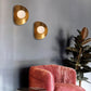 JS-GL-9670-W - Antique Brass Metal & Glass Modern Wall Light