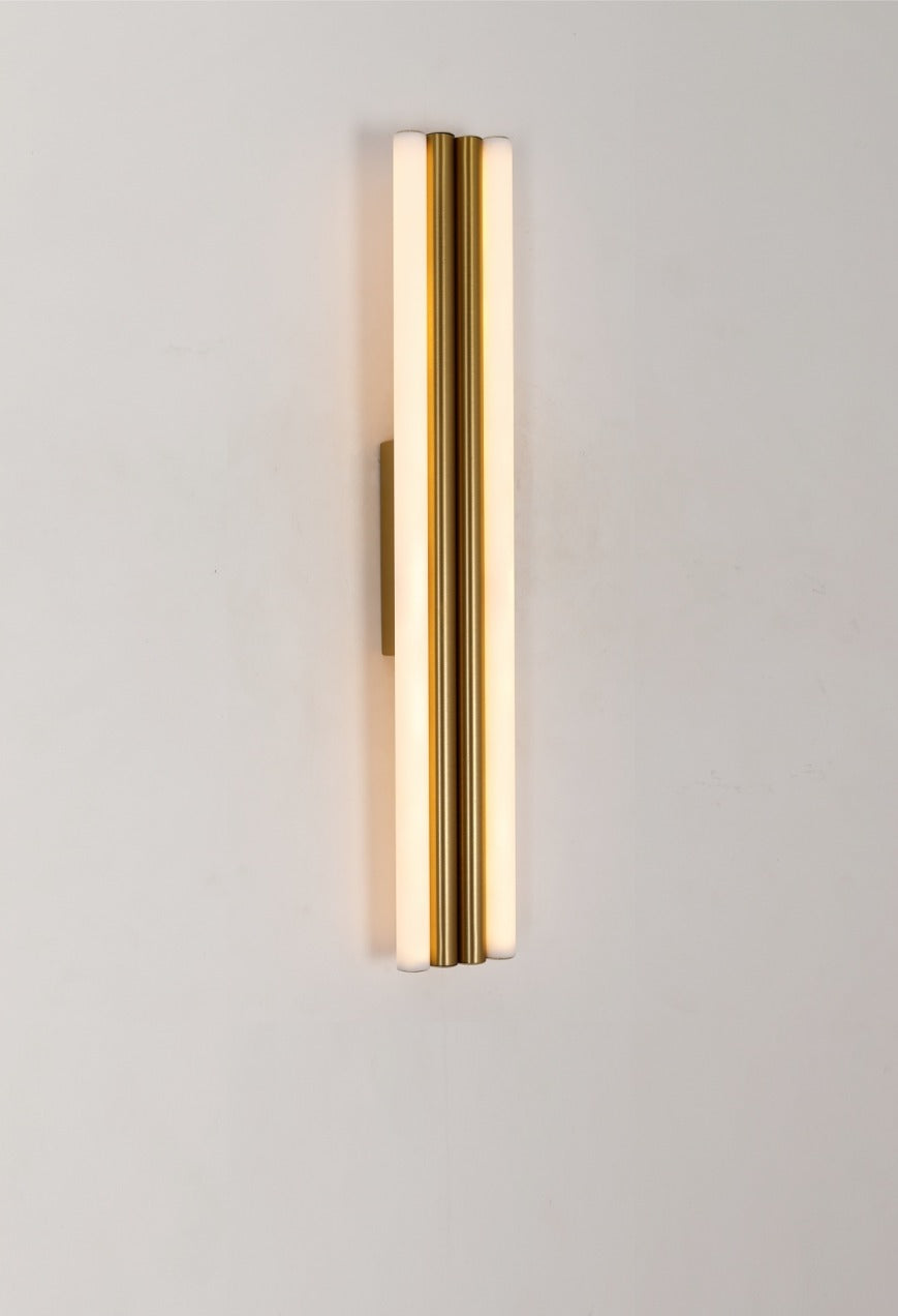 JS-GL-BAM4 - Antique Brass Metal & Acrylic Modern Wall Light