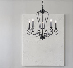JS-GL-C114-5 - BLACK METAL Cluster Hanging Light