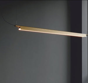 JS-GL-D6208 - ANTIQUE BRASS METAL & ACRYLIC Led Stick Hanging Light