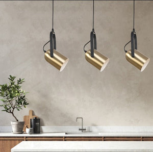 JS-GL-FY03-AB (ADJUSTABLE) - ANTIQUE BRASS & BLACK & WHITE METAL Cluster Hanging Light